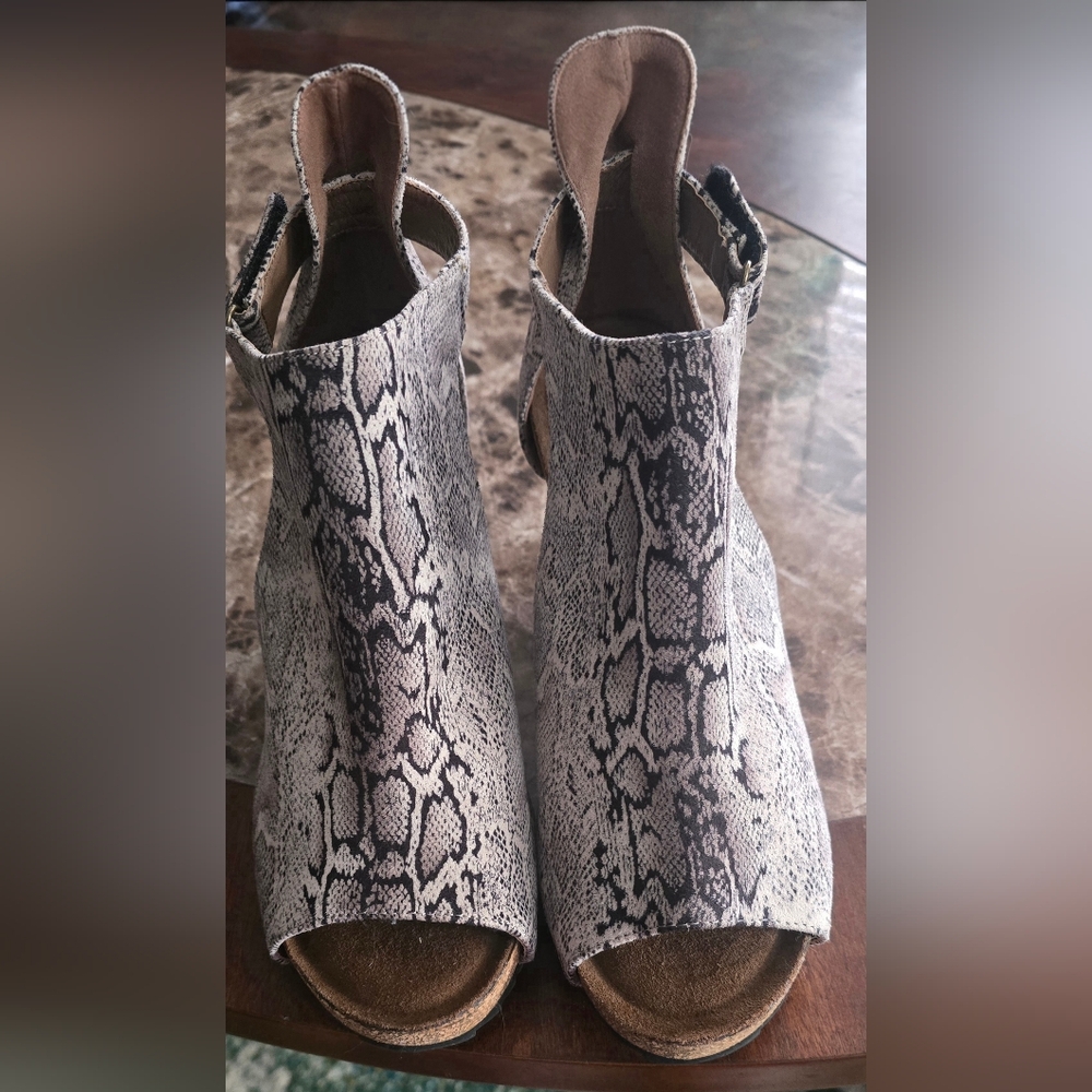 Corkys Snakeskin Pattern Ankle Booties